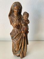 Madonna. 18e Eeuw. Hout. Eiken. Hoogte 30 cm., Verzenden