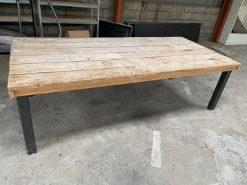 Robuuste Steigerhouten Eettafel / Tuintafel beschikbaar voor biedingen