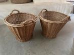 2 stuks vintage rieten wasmanden brocante antiek, Ophalen of Verzenden, Gebruikt, Rond, Riet