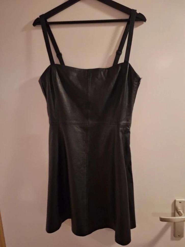 Rosemunde leren jurk, nieuw, Kleding | Dames, Jurken, Nieuw, Maat 38/40 (M), Zwart, Knielengte, Verzenden