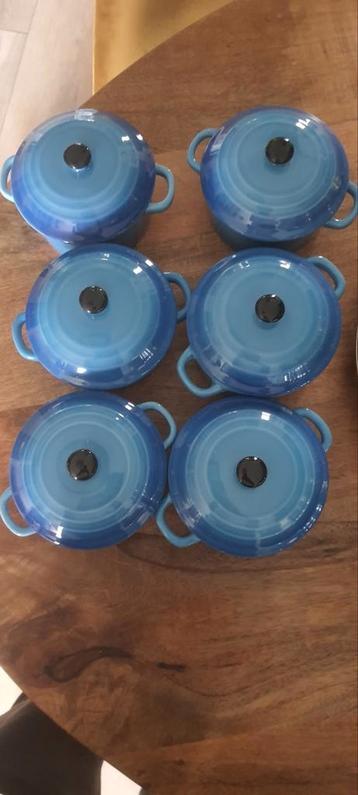 6x Mini Braadpanetjes van steen beschikbaar voor biedingen