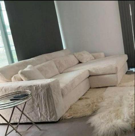 Fluffy Hoekbank - Bioscoop Bank 290x190cm, Huis en Inrichting, Banken | Bankstellen, Gebruikt, Hoekbank, Vierpersoons of meer