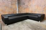 ZGANieuw! zwarte leren Leolux Bflat design hoekbank, Huis en Inrichting, Ophalen, Leolux, Leolux, Design