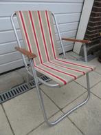 Vintage stoel klapstoel campingstoel met houten leuningen, Ophalen of Verzenden, Gebruikt, Campingstoel