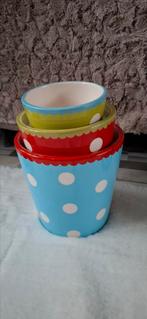 Bloempotten dots, Tuin en Terras, Bloempotten, Rond, Nieuw, Ophalen of Verzenden, Aardewerk