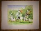 Aquarel van het Huis te Spijk (Velserbroek) | Henk Hofstede?, Antiek en Kunst, Ophalen of Verzenden