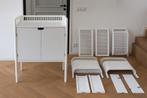 Sebra Kili meegroeibed + commode – wit – complete set, Ophalen, 70 tot 85 cm, 140 tot 160 cm, Zo goed als nieuw