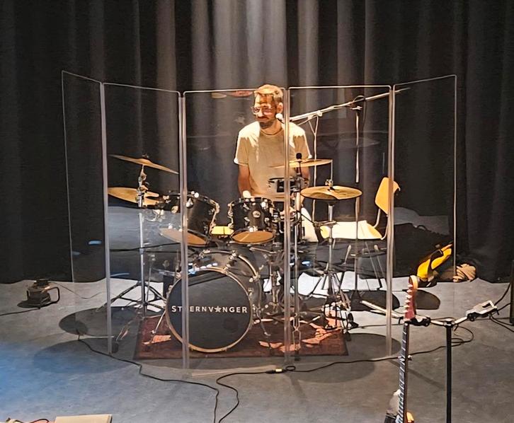 Clearsonic Drumscherm + Draaghoes, Muziek en Instrumenten, Drumstellen en Slagwerk, Zo goed als nieuw, Overige merken, Ophalen of Verzenden