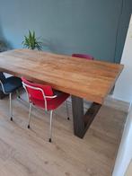 Massief eikenhouten eetkamer tafel, Huis en Inrichting, Tafels | Eettafels, Ophalen, Gebruikt, 100 tot 150 cm, 200 cm of meer