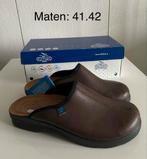 Fly Flot bruine leren pantoffels,maten; 41,42. Nieuw in doos, Bruin, Nieuw, Ophalen of Verzenden, Fly Flot