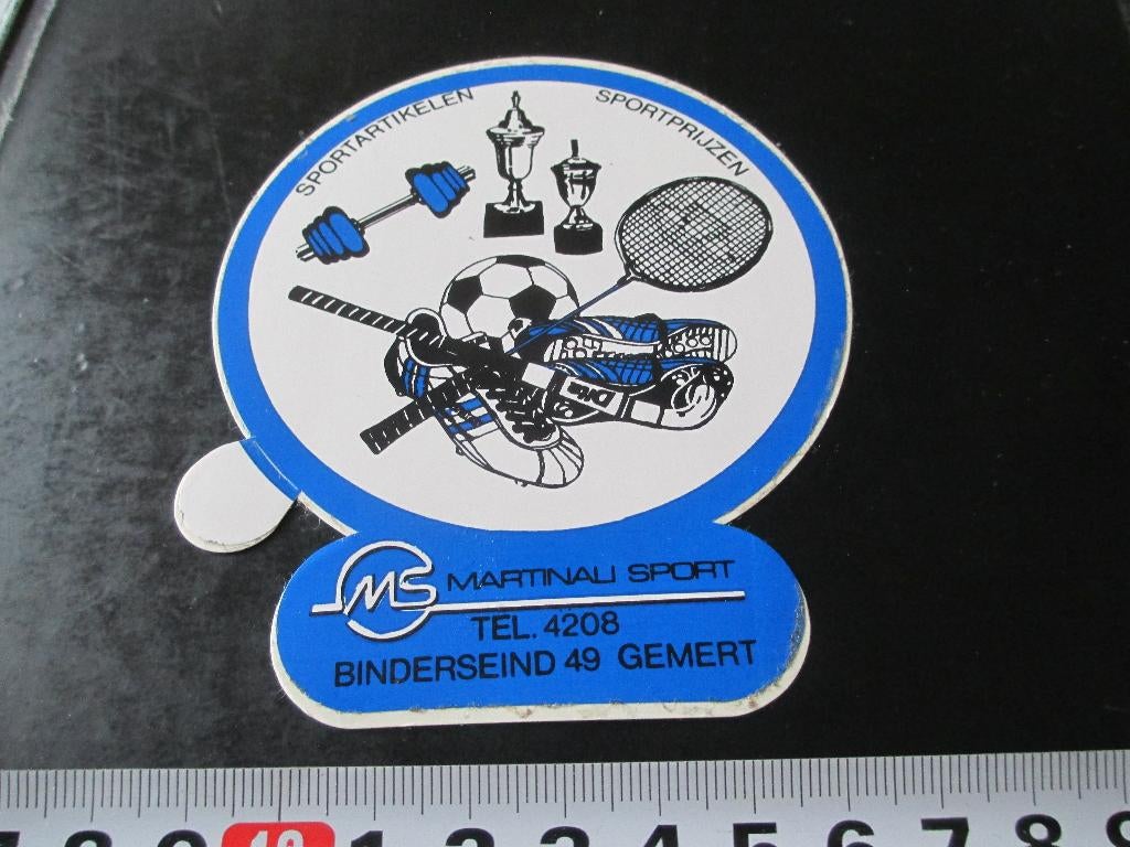 sticker Gemert MARTINALI SPORT Binderseind 49, Ophalen, Zo goed als nieuw
