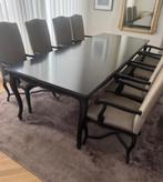 Lange tafel + 8 stoelen laatste aanbod, Ophalen, Gebruikt, 50 tot 100 cm, Vijf personen of meer