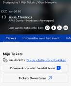 4x Guus Meeuwis Antwerpen - 13 december, Tickets en Kaartjes, Drie personen of meer, December