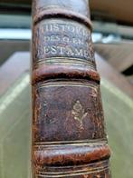 Kleine mortierbijbel ,1722 antiquarische staat 400+ gravures, Ophalen of Verzenden