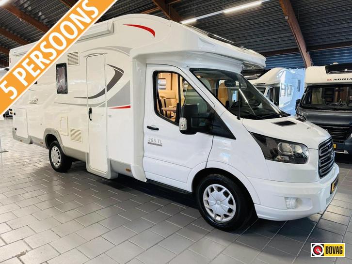 Roller Team Kronos 265 TL Queensbed Hefbed 5 gordelplaatsen, Caravans en Kamperen, Campers, Bedrijf, tot en met 5, Half-integraal