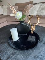 Zwart bont vachtje met mooie decoratie, Zwart, Ophalen of Verzenden, Minder dan 50 cm, Glas