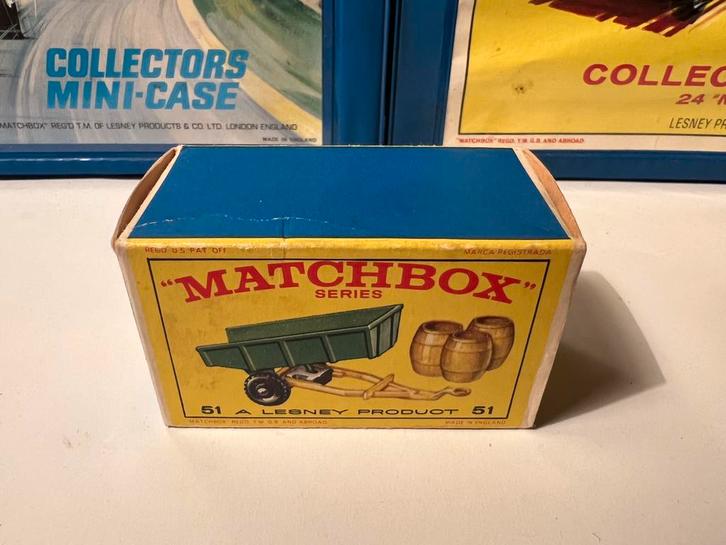 Matchbox Lensey Nr.51b John Deere Tipping Trailer Empty Box, Hobby en Vrije tijd, Modelauto's | Overige schalen, Gebruikt, Tractor of Landbouw