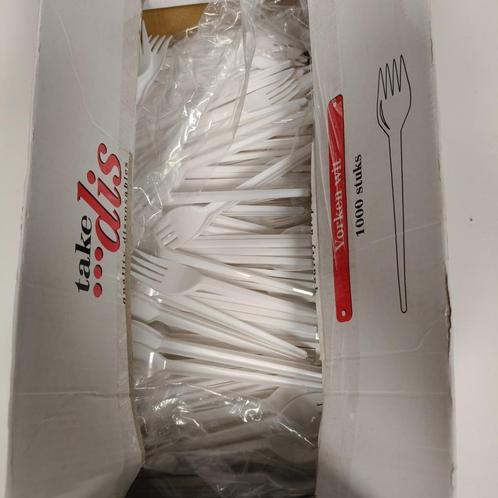 Plastic vorken +/- 400 stuks 17 cm, Huis en Inrichting, Keuken | Bestek, Nieuw, Los bestek, Kunststof, Ophalen