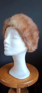 Vintage retro bontmuts, 56 cm, 56 of 57 cm (M, 7 of 7⅛ inch), Hoed, Ophalen of Verzenden, Zo goed als nieuw