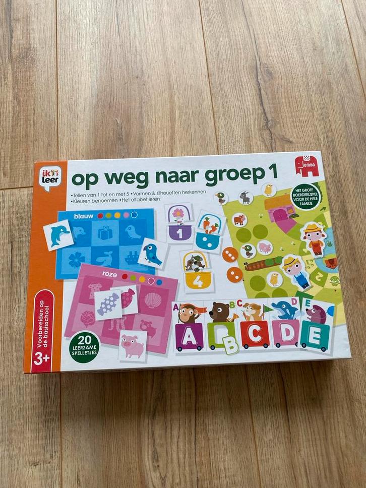 Op Weg Naar Groep 1 - Leerzaam Spel, Hobby en Vrije tijd, Gezelschapsspellen | Bordspellen, Zo goed als nieuw, Een of twee spelers