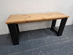 Smalle massief grenen tafel / bureau, Huis en Inrichting, Tafels | Eettafels, Ophalen, Gebruikt, 50 tot 100 cm, /