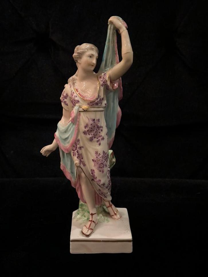 Antiek Volkstedt porselein beeld c1850 danseres   Fischer, Antiek en Kunst, Antiek | Porselein, Verzenden