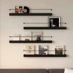 Minimalistisch metalen wandrek zwart, Verzenden, Nieuw