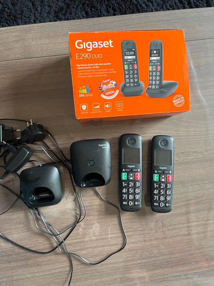 Gigaset Telefoon - Perfect voor thuis!, Telecommunicatie, Vaste telefoons | Handsets en Draadloos, Gebruikt, 2 handsets, Stralingsarm