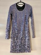 Pailletten glitter jurk zilver - maat XS, Kleding | Dames, Jurken, Ophalen of Verzenden, Maat 34 (XS) of kleiner, Grijs, Gedragen
