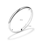 Nieuwe zilveren slaven armband dames massief kwaliteit, Voordeelsieraden, Nieuw, Ophalen of Verzenden, Met edelsteen