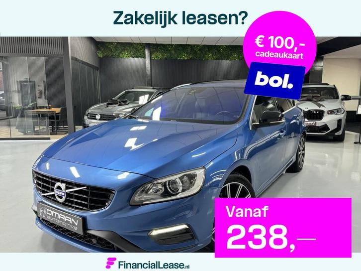 Volvo V60 2.0 D4 191PK R-DESIGN STANDKACHEL LEER TREKHK, Auto's, Volvo, Bedrijf, Lease, Financial lease, V60, ABS, Achteruitrijcamera