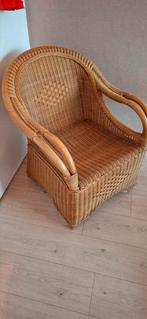 Fijne rotan / rieten stoel, Huis en Inrichting, Ophalen, Gebruikt, Bruin, Eén