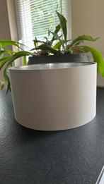 Mooie grote lichtgrijze lampenkap,staand of hangend, Ophalen, Steen, Minder dan 60 cm, Rond