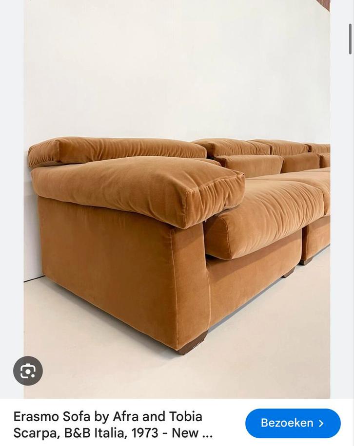 UNIEKE kans! Stofferen B&B Italia Erasmo naar keuze!, Huis en Inrichting, Banken | Bankstellen, Gebruikt, Hoekbank, Vierpersoons of meer