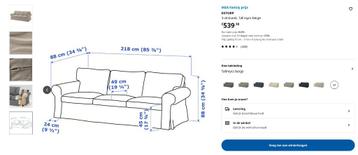 Ektorp IKEA sofa (3 seater) MUST GO - afbeelding 1