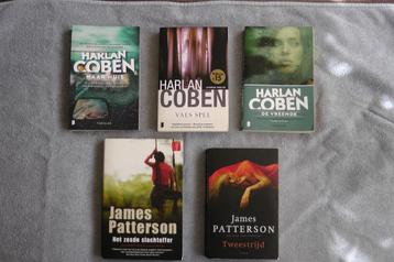 Thriller boeken (5x) van Harlan Coben & James Patterson beschikbaar voor biedingen