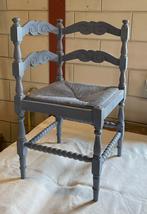 Hoek stoel 41x41 cm, Huis en Inrichting, Stoelen, Ophalen, Riet of Rotan, Gebruikt, Blauw
