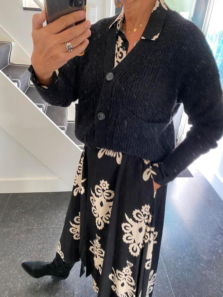 MUNTHE, Scandinavisch Label, 48% wol, 20% alpaca, XS/S/M, Kleding | Dames, Truien en Vesten, Zo goed als nieuw, Maat 36 (S), Zwart