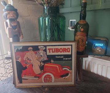 Tuborg reclamebord in 0rginele omlijsting  beschikbaar voor biedingen