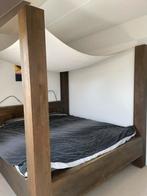 Robuust hemelbed, type Safari., Huis en Inrichting, Slaapkamer | Bedden, Ophalen, Gebruikt, Bruin, Tweepersoons
