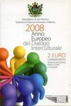 2 Euro San Marino 2008 - BU Blister - Interculturele Dialoog, Postzegels en Munten, Munten | Europa | Euromunten, Verzenden, San Marino