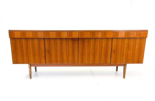 Vintage sideboard blond teakfineer jaren ‘60, Huis en Inrichting, Kasten | Dressoirs, Zo goed als nieuw, 200 cm of meer, 50 tot 75 cm