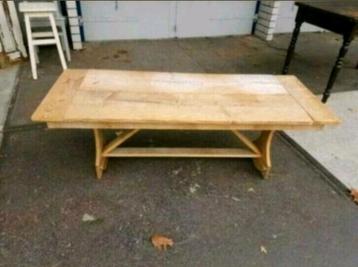 Stoere salontafel van oude kaasplanken  beschikbaar voor biedingen
