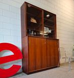 Vintage/Midcentury design buffetkast, houten schoolkast, Ophalen, 200 cm of meer, 150 tot 200 cm, 25 tot 50 cm