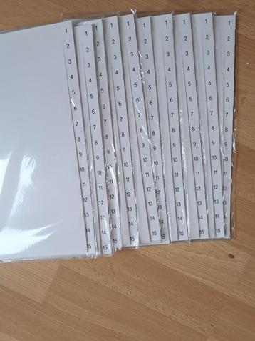 oer degelijke nieuwe sets tabbladen 1-15 voor 4 ringsband beschikbaar voor biedingen