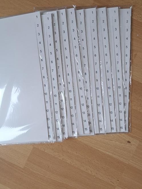 oer degelijke nieuwe sets tabbladen 1-15 voor 4 ringsband, Diversen, Bureau-accessoires, Nieuw, Ophalen of Verzenden
