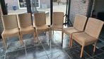 Te koop 6 rieten stoelen van het merk Loom, Huis en Inrichting, Stoelen, Ophalen, Zo goed als nieuw, Bruin