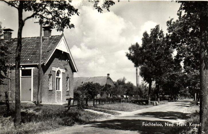 Fochteloo, Ned. Herv. Kapel - ongelopen, Verzamelen, Ansichtkaarten | Nederland, Ongelopen, Noord-Brabant, Voor 1920, Ophalen of Verzenden