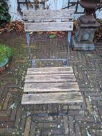 4 Franse Bistro Tuinstoelen, Tuin en Terras, Ophalen, Gebruikt, Hout