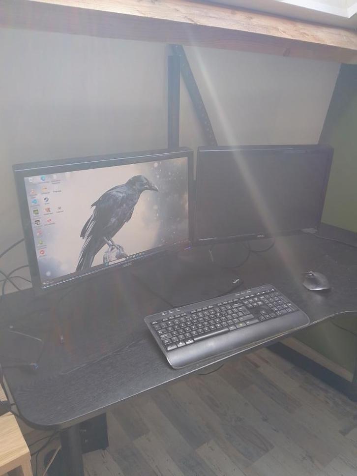 2 x monitor Asus VH222, Computers en Software, Monitoren, Gebruikt, 61 t/m 100 Hz, DVI, VGA, TN, Full HD, 3 tot 5 ms, Ophalen of Verzenden